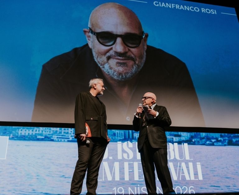 Gianfranco Rosi received the Cinema Honorary Award at the Istanbul Film Festival